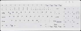 AK-C7012F-U1-W/GE Keyboard, USB, can be disinfected, numeric keypad, white, DE