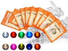 Zestaw diod LED 100 sztuk mix kolorów LED 5mm clear