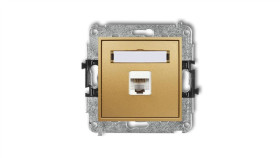 Mini Gniazdo Komputerowe Pojedyncze 1Xrj45 Kat. 5E 8-Stykowy Złote 29Mgk-1