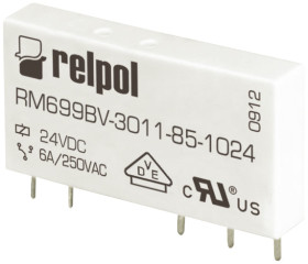 Przekaźnik miniaturowy 1P 6A 24V DC PCB RM699BV
