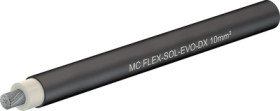 Polyolefine-photovoltaic cable, halogen free, Cableline, 10 mm², 77 x 0.4 mm, black, outer Ø 8.57 mm, 62.7437-91021