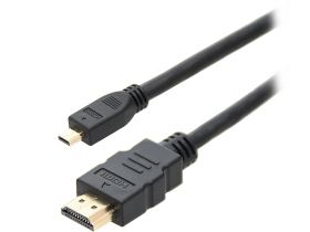 Przyłącze HDMI-micro HDMI czarne 3m