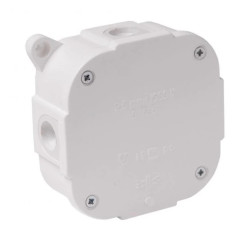 Puszka instalacyjna natynkowa z wkrętami 88x88x40mm hermetyczna IP44 biała ViPlast