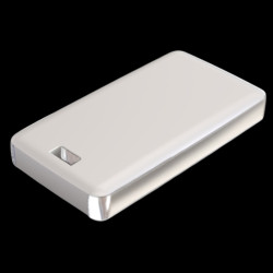 Teko - seria REMO-TEK (13120.47) - obudowa do pilota w kolorze białym z chromowanymi metalowymi bokami (71,5 x 39,3 x 11,5 mm)