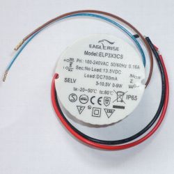 Zasilacz LED stałoprądowy ELP3X3CS 9W, Uwyj= 3-10.5V DC, Iwyj=700mA, IP65
