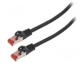 PCF6-10CU-1000-BK Patch cord S/FTP Cat: 6 RJ45 wtyk z obu stron linka Cu 10m