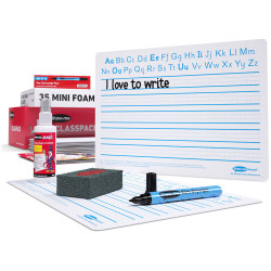Show-me A4 Handwriting Drywipe Boards - Classpack of 35