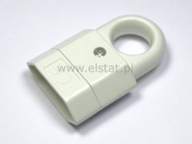 GN wtyczkowe sieciowe białe płaskie z uchwytem