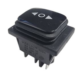 Włącznik kołyskowy KCD4-B 16A 250V (ON)-OFF-(ON) chwilowy strzałki hermetyczny IP65