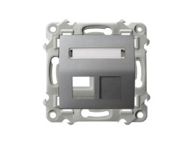SZAFIR Obudowa gniazda pojedynczego typu Keystone skośna szary mat GPK-1ZS/p/70 OSPEL