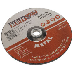 Sealey PTC/230G Grinding Disc &#xD8;230 x 6mm 22mm Bore
