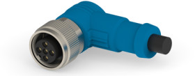Sensor actuator cable, M12-cable socket, angled to open end, 5 pole, 1 m, PVC, black, 4 A, T4161410005-002