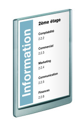 Ekspozycja dokumentów do montażu ściennego, Przezroczysty, Gładkie i sztywne, 210 x 297, Modele niemagnetyczne