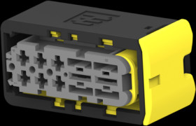 Socket housing, 8 pole, 2 rows, gray, 2-2299782-1