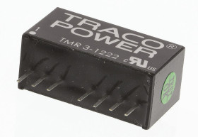 Przetwornica DC-DC, 3W, Uwe 9 → 18 V DC, Uwy ±12V dc, Iwy ±125mA, TRACOPOWER