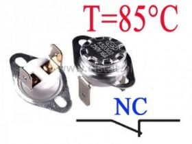 Termostat bimetaliczny 16A 250VAC 85°C pionowy NC