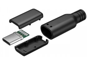 Wtyczka USB-C, wersja do lutowania 15 W, 3 A, 480 Mbit/s, USB 2.0