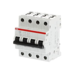 Wyłącznik nadprądowy MCB, Typ C, 4-biegunowy, 50A, 400V, ABB, S204L