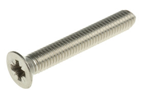 Śruby maszynowe M6 łeb z łbem stożkowym Stal nierdzewna długość 40.0mm skok 1.0mm