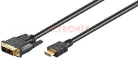 PRZEWÓD HDMI WT/DVI WT 5M WENTRONIC 51582