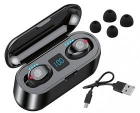 SLUCHAWKI BEZPRZEWODOWE + POWERBANK