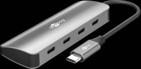 76565 USB-C 3.2, 4 port hub adapter with 4x USB-C, 10 Gbit/s