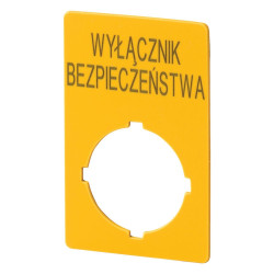 Emergency stop label, Polish