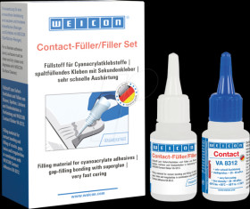 10063102 Cyanoacrylate adhesive set, Contact VA 8312 + filler, 20 g, clea