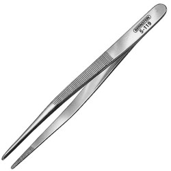 Bernstein 5-119 Jeweller&#xB4;s Tweezers 140mm Nickel-Plated Fine Rounded Tips
