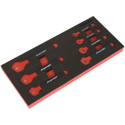 Sealey TBTE03 Premier Insulated Open-End Spanner Set with Tool Tray 7pc VDE