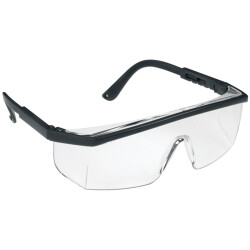 M9100 Wraparound Safety Specs - Clear Lenses - Black Frames