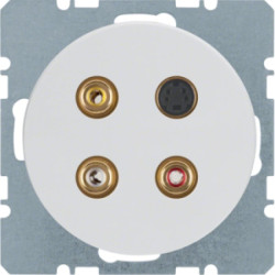 Gniazdo 3xCinch S-Video biały połysk R.1/R.3 3315322089