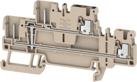 Terminal block, push-in connection, 1.5 mm², 4 pole, 17.5 A, 6 kV, dark beige, 2485920000