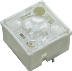 Short-stroke pushbutton, 1 Form A (N/O), 250 mA/35 V AC/DC, unlit , actuator (white, L 0.7 mm), 2.9 N, THT, 3.14.100.006/0000