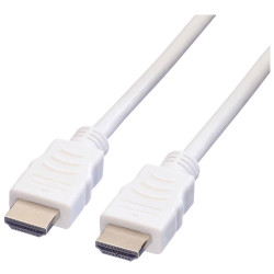 Value 11.99.5706 HDMI Cable White 7.50 m Shielded HDMI-A plug