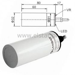 Czujnik pojem. CQ32SCN20DPR ( PNP, NO/NC, 4P )