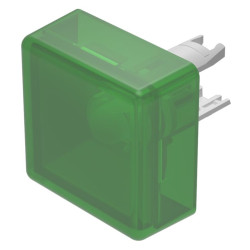 Soczewki do wskaźników, 18-981, Zielony, Kwadratowy, długość: 13.8