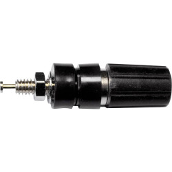 Mueller BU-P3750-0 Pole Terminal Black 15A Gold-Plated Panel Mount