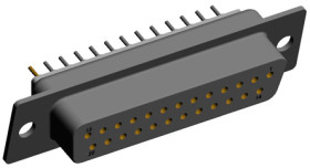 Złącze D-Sub 25-pinowe Żeński Kątowe Przewlekany raster 2.769mm Złoto