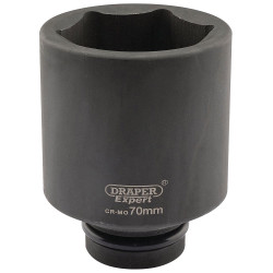 Draper Expert 05159 Expert 70mm 1&quot; Sq. Dr. Hi-Torq&#xAE; 6 Point Deep Impact Socket