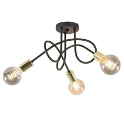 Lampa sufitowa nowoczesna 3xE27 RUMBA BLACK/GOLD