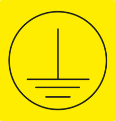 Identification sign, symbol: GND, (L x W) 13 x 13 mm, vinyl, PESC-H-EC