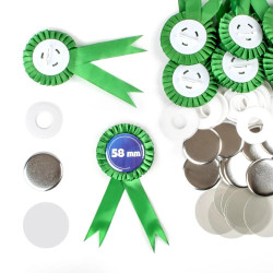 Kotylion z przypinką 58mm zielony – zestaw 50 szt.
