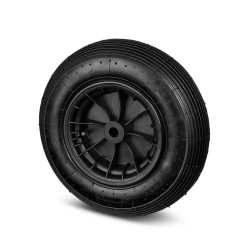 Kółko do wózka, Pneumatyczne, Polipropylen, Czarny, obc.: 140kg, śred.: 400mm, szer.: 100mm