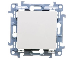 Simon 10 Łącznik jednobiegunowy 10AX IP20, szybkozłącza, biały CW1C.01/11