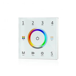 Panel LED naścienny 5w1 - MONO /CCT/ RGB/ RGB+W/ RGB+CCT - 4 strefowy - 230VAC - T15(W)