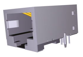 Złącze RJ45 Żeński Złącze RJ45 Montaż na płytce drukowanej Cat5 TE Connectivity, 90° 8-żyłowe