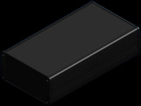 Aluminum Profile enclosure, (L x W x H) 300 x 167 x 82 mm, black (RAL 9004), IP65, TEKAM 54.9