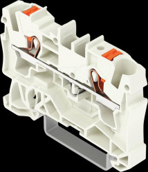 2204-1209 2-wire feed-through terminal, with pusher 4 mm², light grey