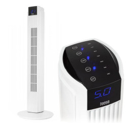 Wentylator kolumnowy ster.pilot. 50W z panelem led 80cm